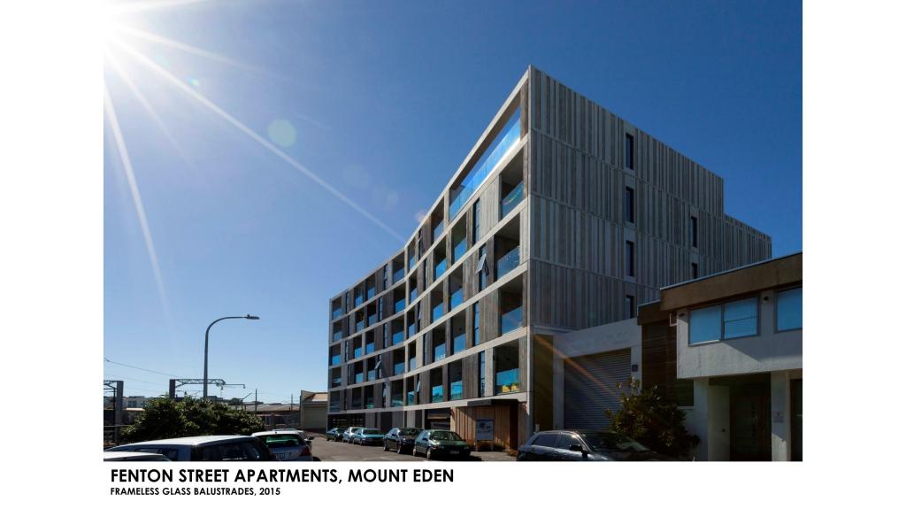 FENTON STREET APARTMENTS, MOUNT EDEN FRAMELESS GLASS BALUSTRADES, 2015